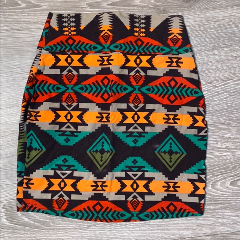Tribal Print Mini Skirt